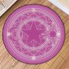 Star Array Pattern Round Carpet Living Room Bedroom Computer Chair Sponge Cushion Circle Rugs Home Decor Floor Mat Washable