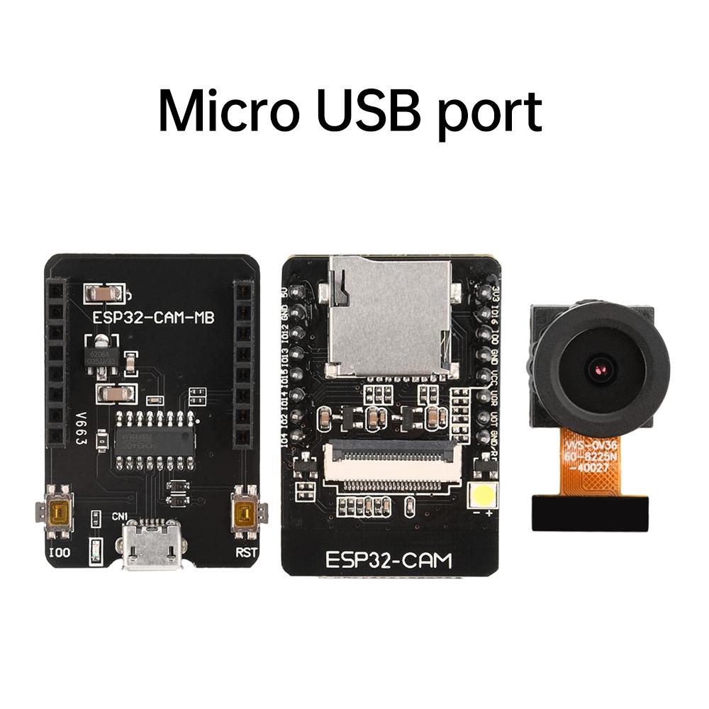 ESP32-CAM WIFI BT Development Board Bluetooth 2.0MP ESP32-S Module with OV2640 Camera MICRO USB to Serial Port