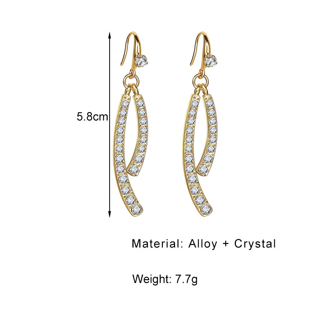Diamond Luxury Pendant Charm Jewelry Women's Versatile Temperament Nightclub Earrings