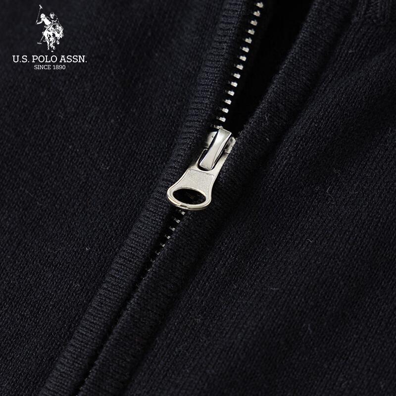 U.S. POLO ASSN. Men's Cotton Stand Collar Cardigan