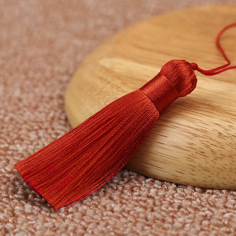 10pcs 8cm Tassel Earrings Polyester Silk Brush Pendant Earring Charm Satin Tassel DIY Jewelry Making Findings Handmade Craft