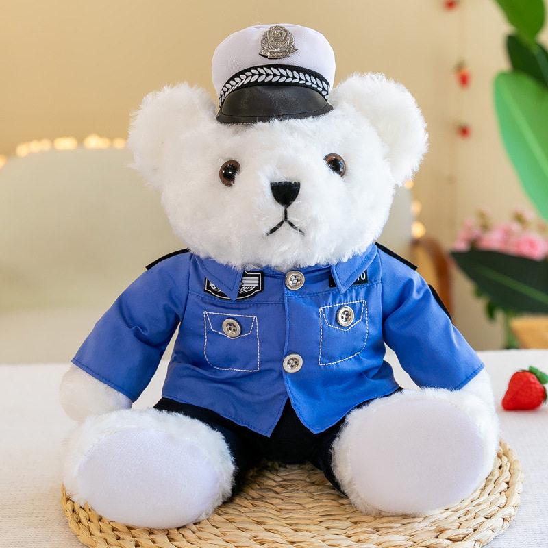 Firefighter Police Teddy Bear Plush Toy - Little Bear Cushion Wedding Gift