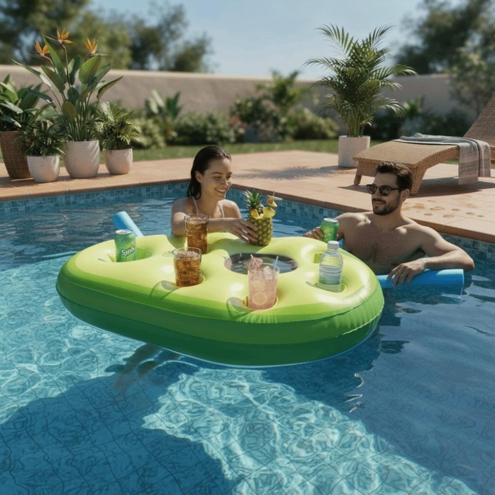 Blow Up Design Inflatable Pool Float PVC Material Floating Bar Tray Swimming Accessory
