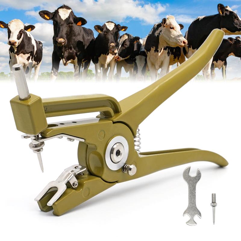 

New Farm Animal Ear Tag Pliers Swine Cow Sheep Livestock Ear Applicator Vertical Hydraulic Animal Identification Tool