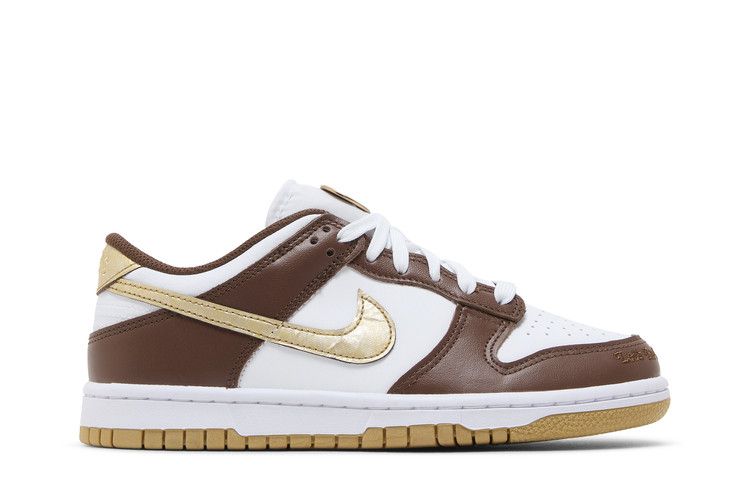 Kids' Sneakers Nike Dunk Low Cacao Wow Gold (GS) White/Metallic Gold/White/Cacao Wow