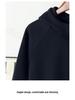 Women's Navy Blue Sporty Zipper Sweatshirt - American Style, Early Autumn 2025