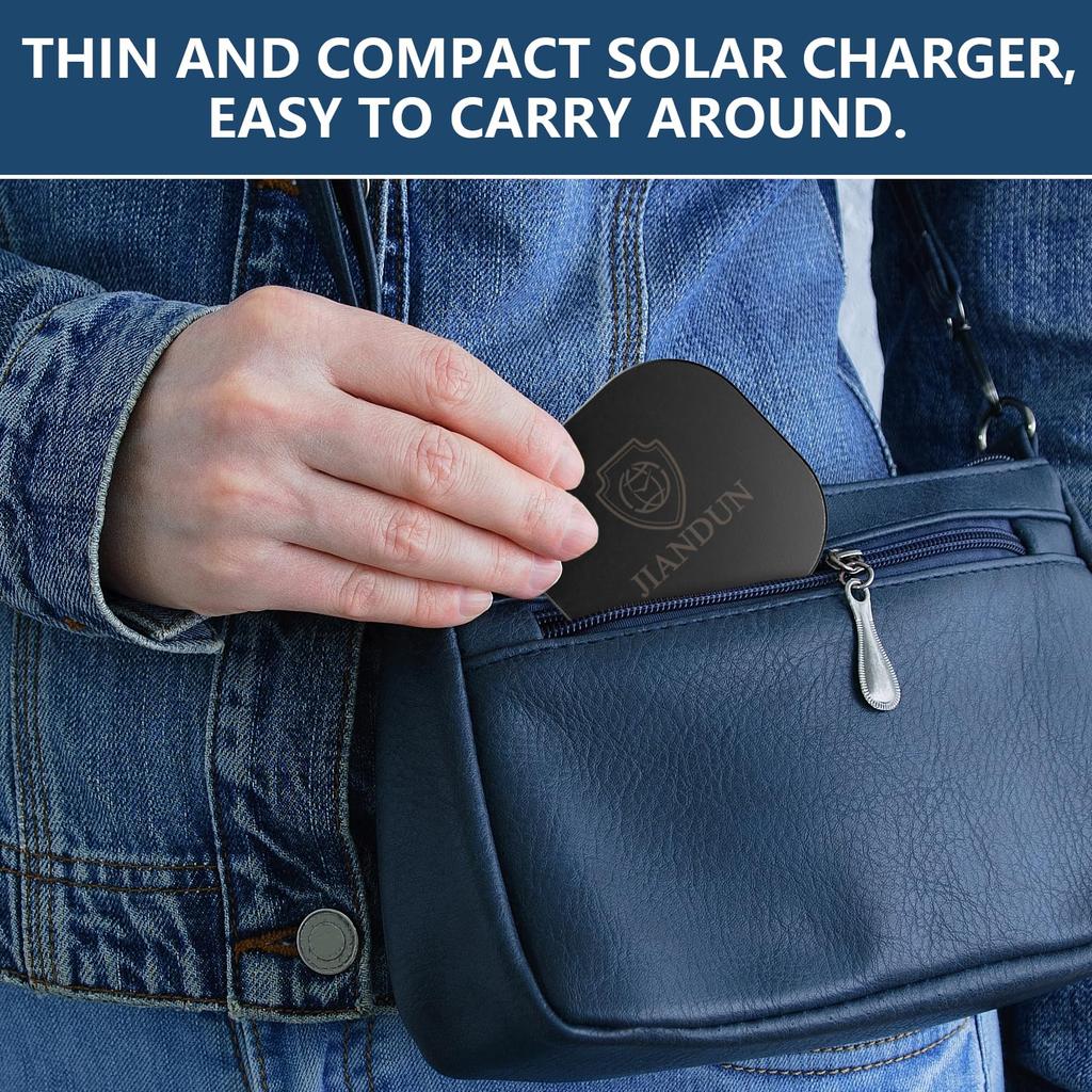 JIANDUN Solar Powered Fast Charger for All Eco Solar Reloj Hombre Solar Pad Powered Portable Design with Timing Function Watch, Watches, Smartwatch,