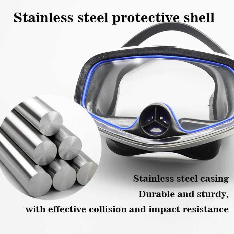 Profesionální potápěčská maska ​​pro dospělé, plavecké brýle, potápěčské brýle proti mlžení, pološnorchlovací maska, vybavení pro šnorchlování