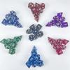 Multifaceted Digital Dice Set Double Colors Acrylic Table Game Opaque Polyhedral Dices for DND Dice Tabletop Role-Playing Game