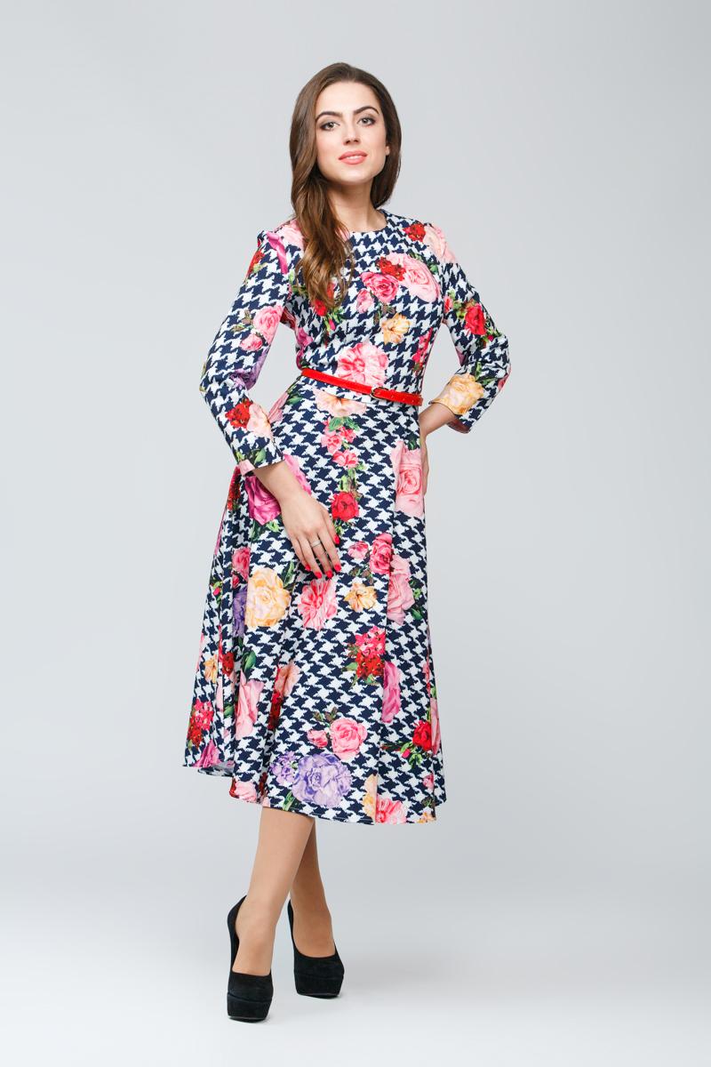 

Сукня з принтом вільна 38 midnight синього кольору