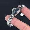 Womens day Deal Trillion Natural Fume Agate Engagement Bangle Jewelry 925 Silver