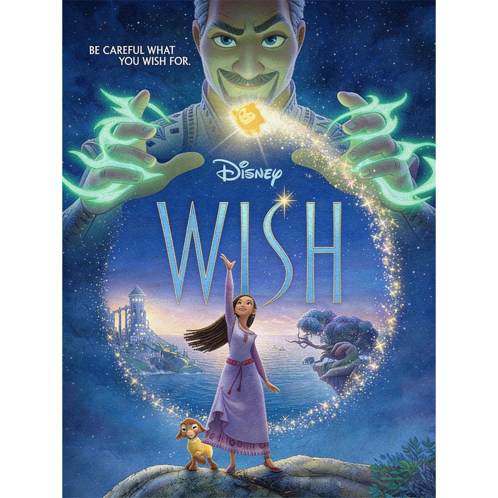 

Disney Diamond Painting 5D DIY Wish Upon A Star Official Poster Illustration Art Mosaic Embroidery Decoration Cross Stitch Gift Round 20x30cm