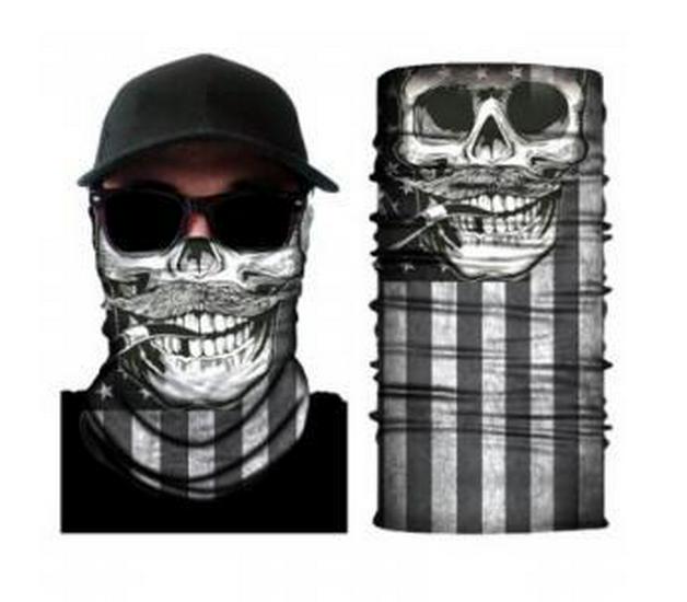 Xunhui Skull Sports Neck Warmer: Seamless Outdoor Cycling Face Mask & Sun Protection Headscarf