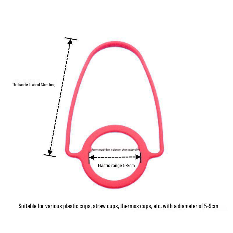 Silicone Cup Strap with Handle for Travel and Beverage Cups