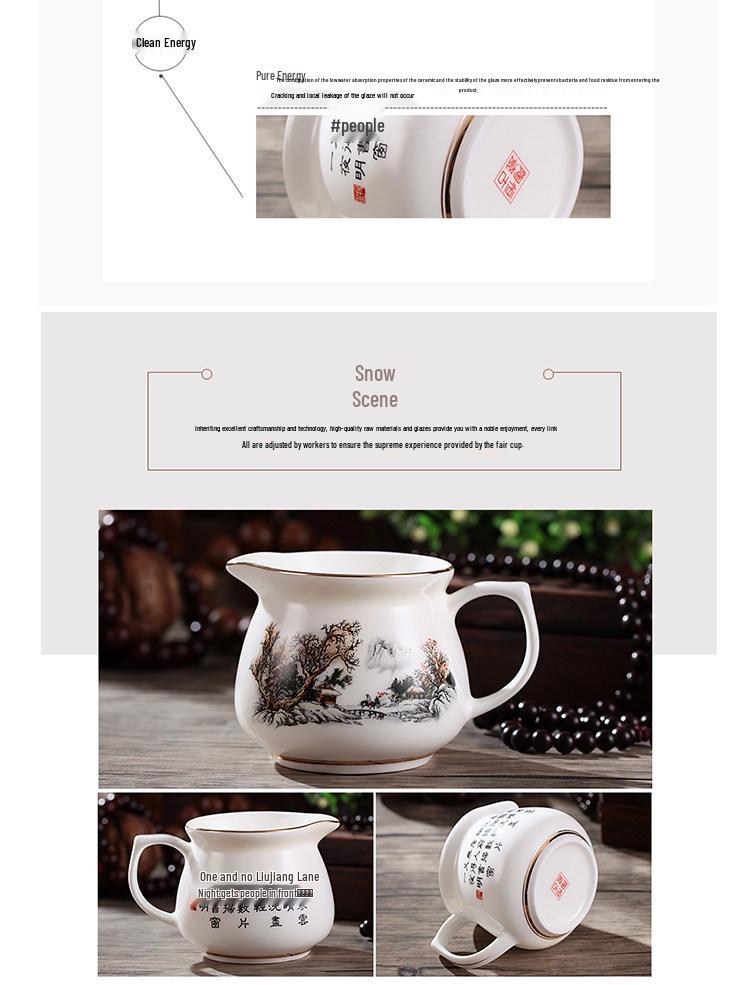 Tea Sea Blue & White Porcelain Gong Dao Bei: 250ml Spare Parts Milk Jug & Tea Separator Cold Pot.