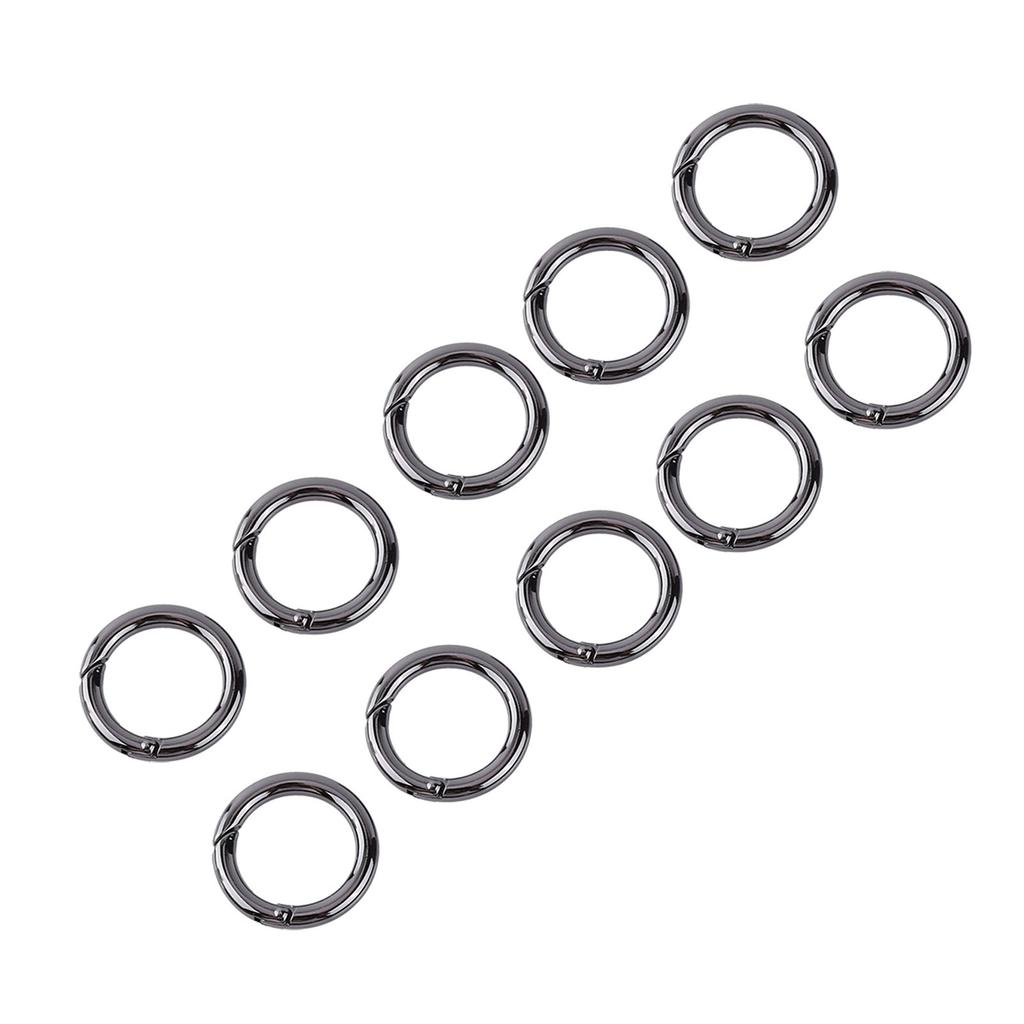 10PCS Metal Spring O Rings Zinc Alloy 28mm Round Carabiner Clips Keyrings Snap Hook Buckle for DIY Purse Shoulder Bag