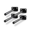4 PCS Hidden Floating Shelf Bracket Round Wall Mount Shelf Supports Invisible Fixed Floating Holder A 01 2 Holes Black
