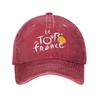 Tour De France Baseballkappe Klassisch Used Gewaschen Snapback Kappe für Männer Frauen Waschbar Verstellbar Trucker Dad Hüte
