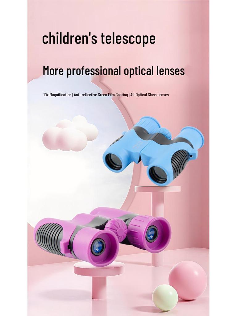 Kids' Optical Glass Telescope Binoculars 10X22 with Eye Protection