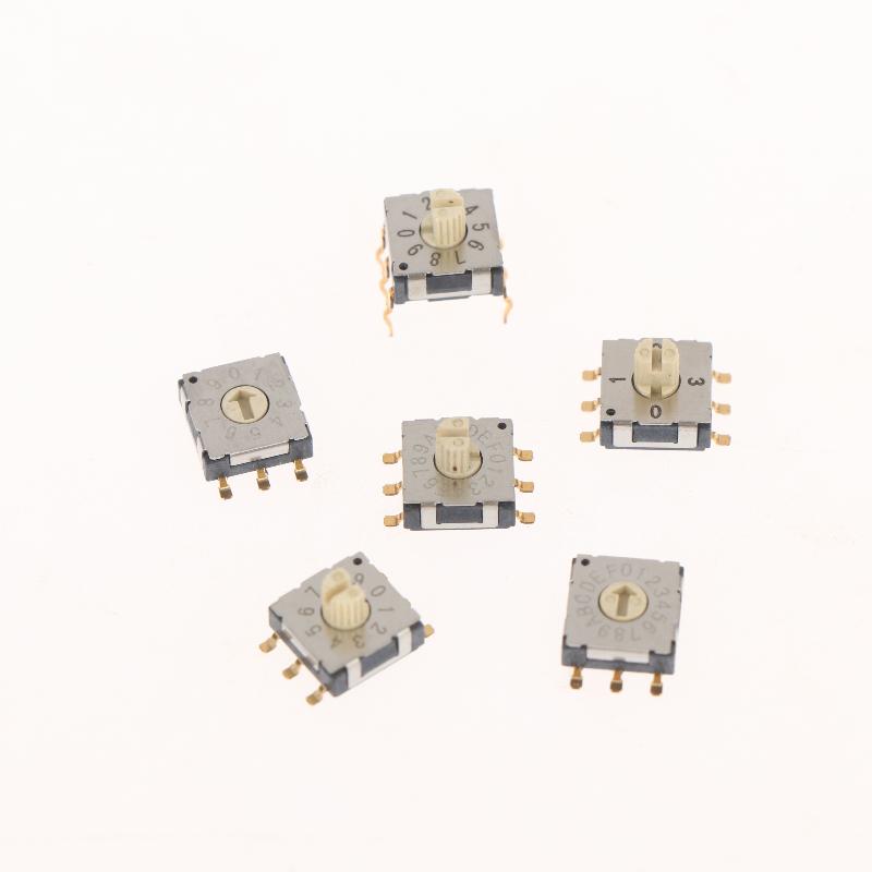 2Pcs Mini Encoder Rotary Encoder Switch Bcd8421 Multi Gear Band Knob Switch Smd Band Switch