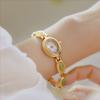 Oval Quartz Waterproof Wristwatch for Women Jade Bracelet Watch