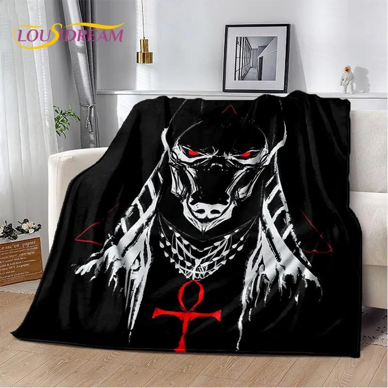 Anubis Egypt Death Mythology Horus Soft Plush Blanket,Flannel Blanket Throw Blanket for Living Room Bedroom Bed Sofa Picnic Kids
