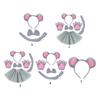Little-Mouse Costume Accessories Set Mouse Ears Headband,Bowtie,Gloves Tail,Tutu