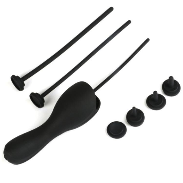 Men's Silicone Vibrating Penile Stimulation Device for Masturbation, Urethral Block Expansion Device, SM Adult Erotic Toy