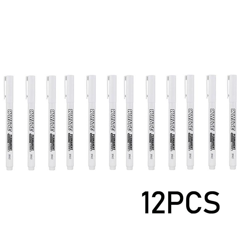

New 1/2/3PCS Waterproof Metal Marker Permanent White Paint Pen Washing Art Painting Graffiti Pens Fabric Wood Leather Marker1MM