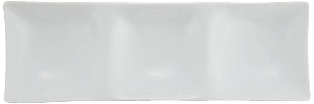 Nádobí East Buffet Talíř 3-talíř 25,8 cm bílý dělicí talíř