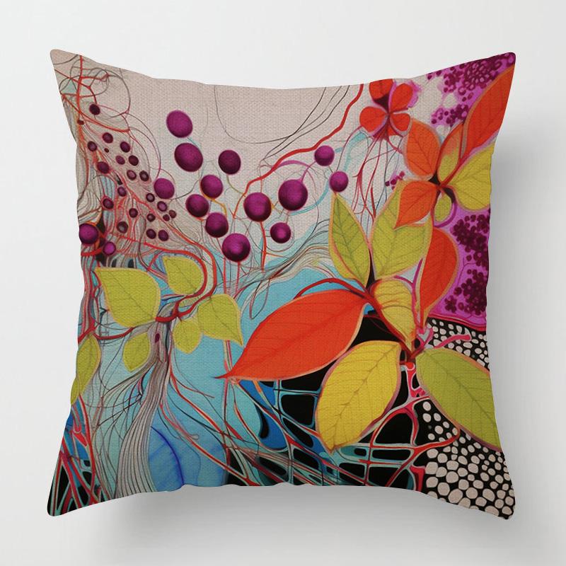 Home Decor Abstract Art Inspired Digital Print Pillowcases Pattern Cushion Cover Suitable for Sofa Bedroom Car Pillow Cover
