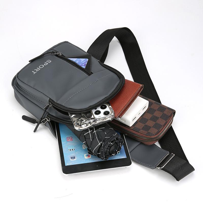 New Fashion Simple Chest Bag Men's New Trend Leisure Shoulder Bag Korean Outdoor Business Slung Chest Bag.