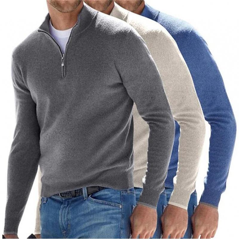 2024 Men's Long Sleeve Cashmere Base Layer for Autumn/Winter