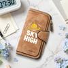 Sky High UFO Print Long Purse Multi Slot Card Holder Fashion Zipper Wallet for Daily Use