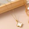 22mm Four-Leaf Clover Necklace Ladies Fashion Pendant New Sweater Chain