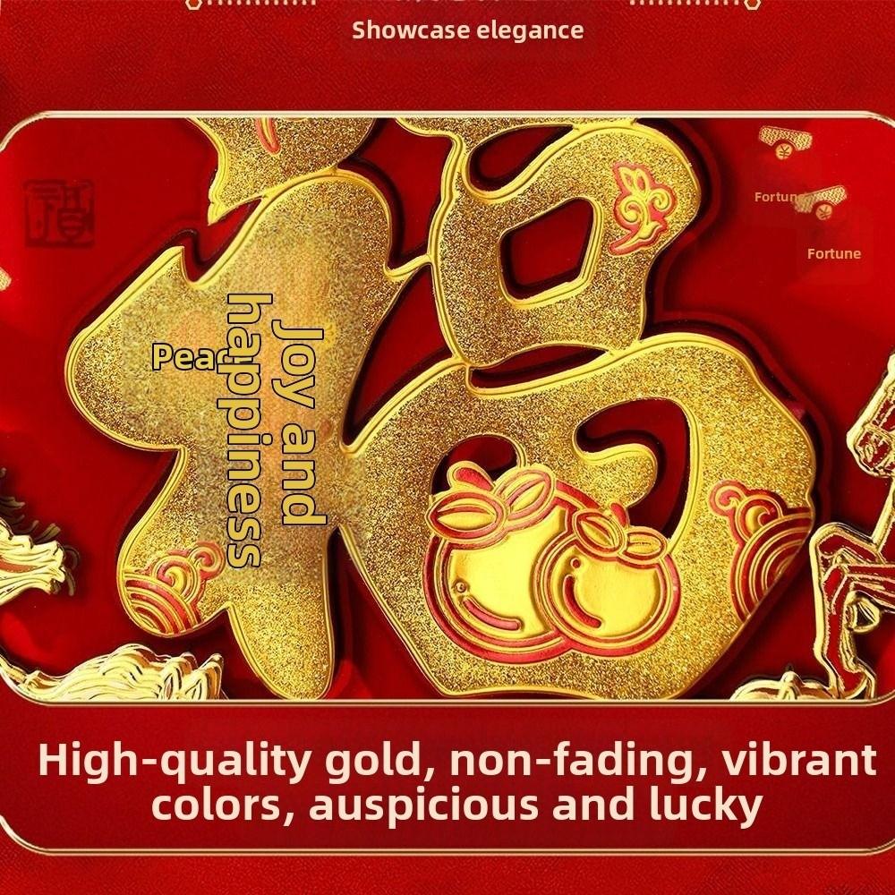 Horse Pattern New Year Fu Character Wall Decal Self Adhesive Sturdy Window Door Stickers Chinese New Year Decorations