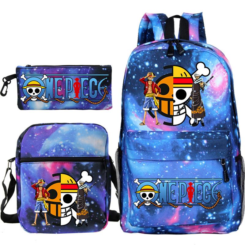 School Bag Large Capacity, Junior High School Students, Primary School Students, School Bag Three-Piece Set, Backpack, Messenger Bag, Stationery Bag