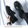 2025 Thick-Soled Black Height-Boost Men's Casual Slip-On Loafers