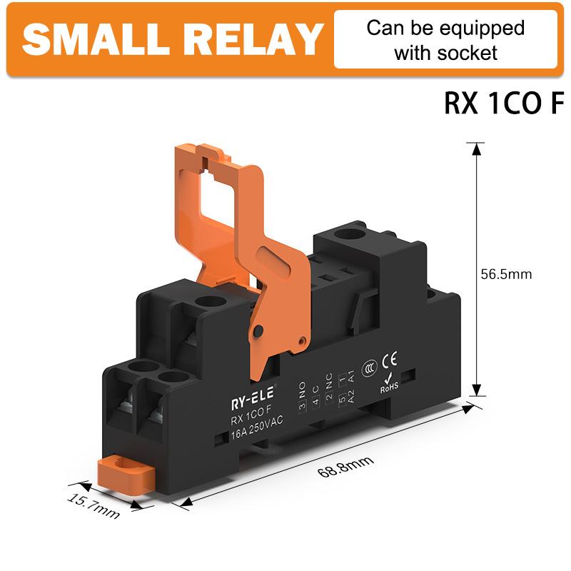 Power Relay 12A 24Vdc/220Vac Coil, Din Rail Mount Industrial Relay For Plc Control System
