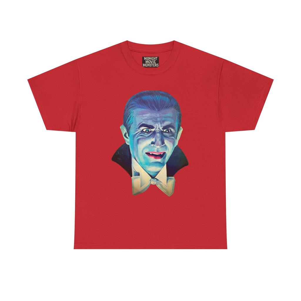 Vintage Dracula Vampire Halloween Die-cut T-Shirt Graphic Tee Horror Shirt Uni