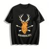 Vintage Elk Arrow Wanderlust Outdoor Casual Printed Top Pure Cotton T-shirt