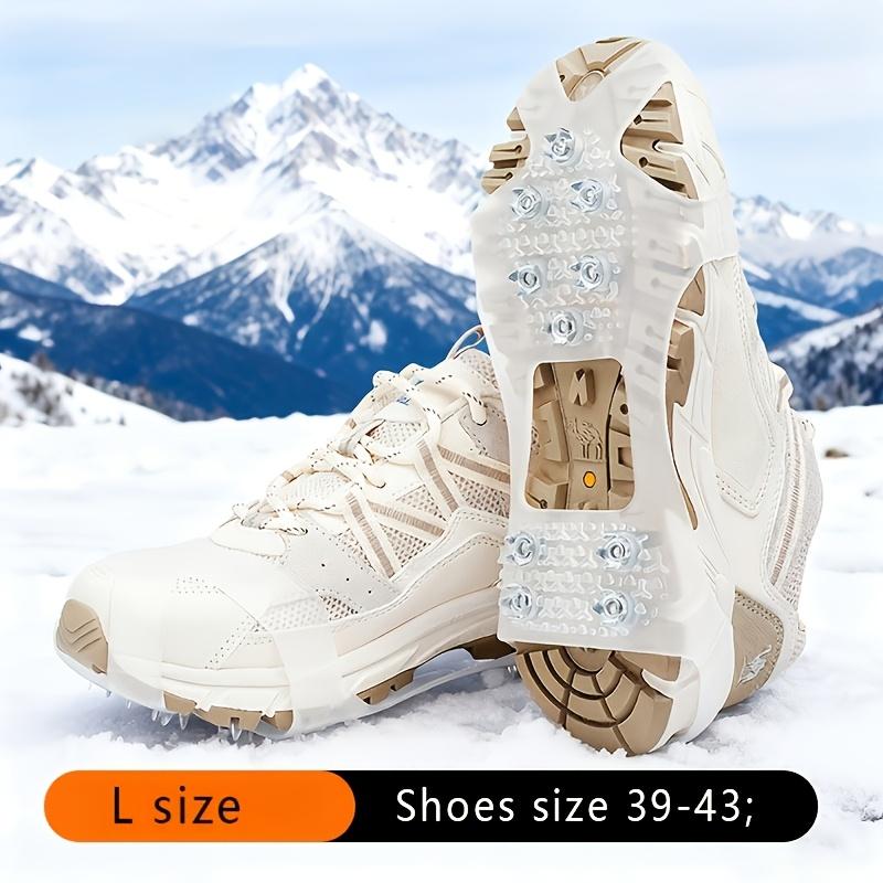 1 Pair Outdoor Anti-Slip Shoe Covers - Heavy-Duty Soles for Traction on Icy & Snowy Winter Surfaces