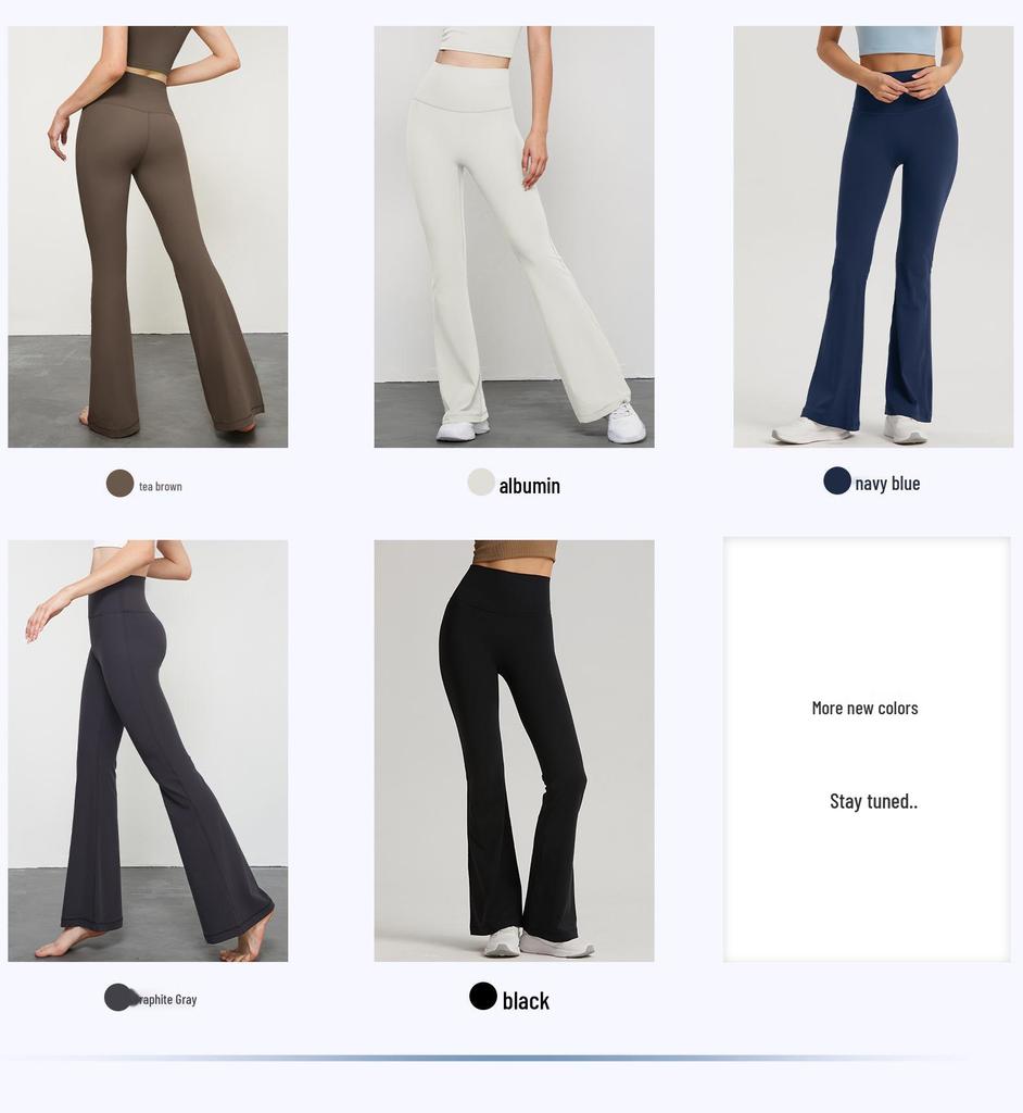 Nuls Youth High-Waisted Butt-Lifting Flare Yoga Pants for Autumn/Winter - New Wide-Leg Fitness Pants for Women