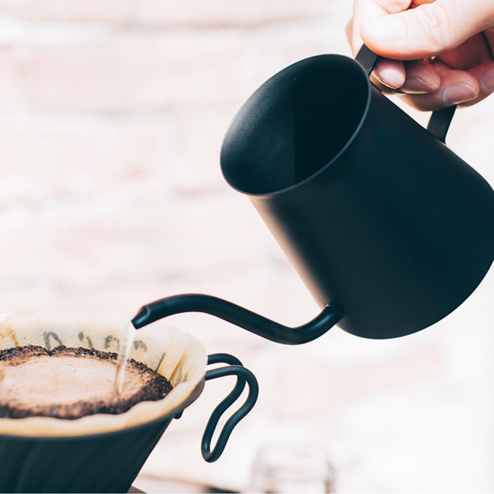 HARIO Mini Drip 300mL Stainless for Hand Drip Kettle, Capacity, Black, Steel, Coffee, MDK-300-MB