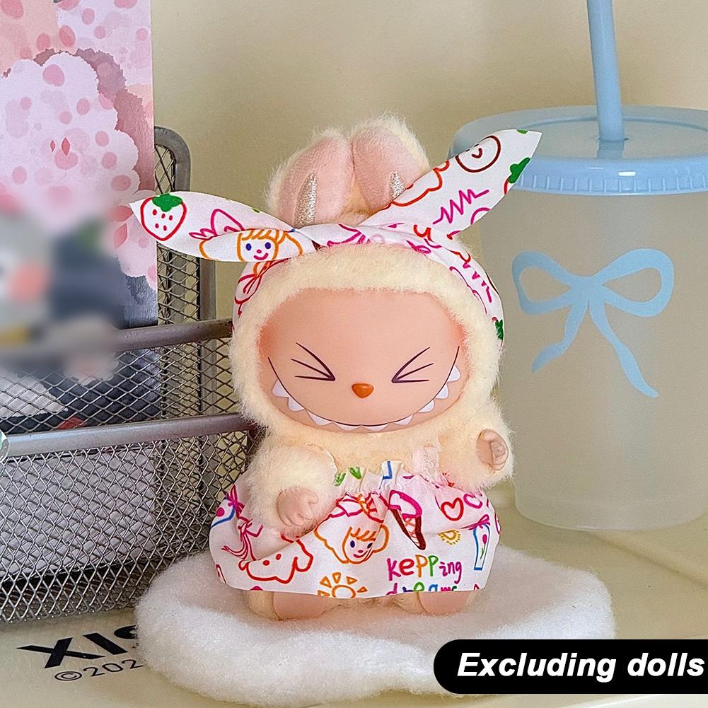 For 17cm Labubu Doll Clothes Fashion Clothes Dress Doll Clothes Color Match Overalls Dolls Accessories Cute Decoration Little Clothes