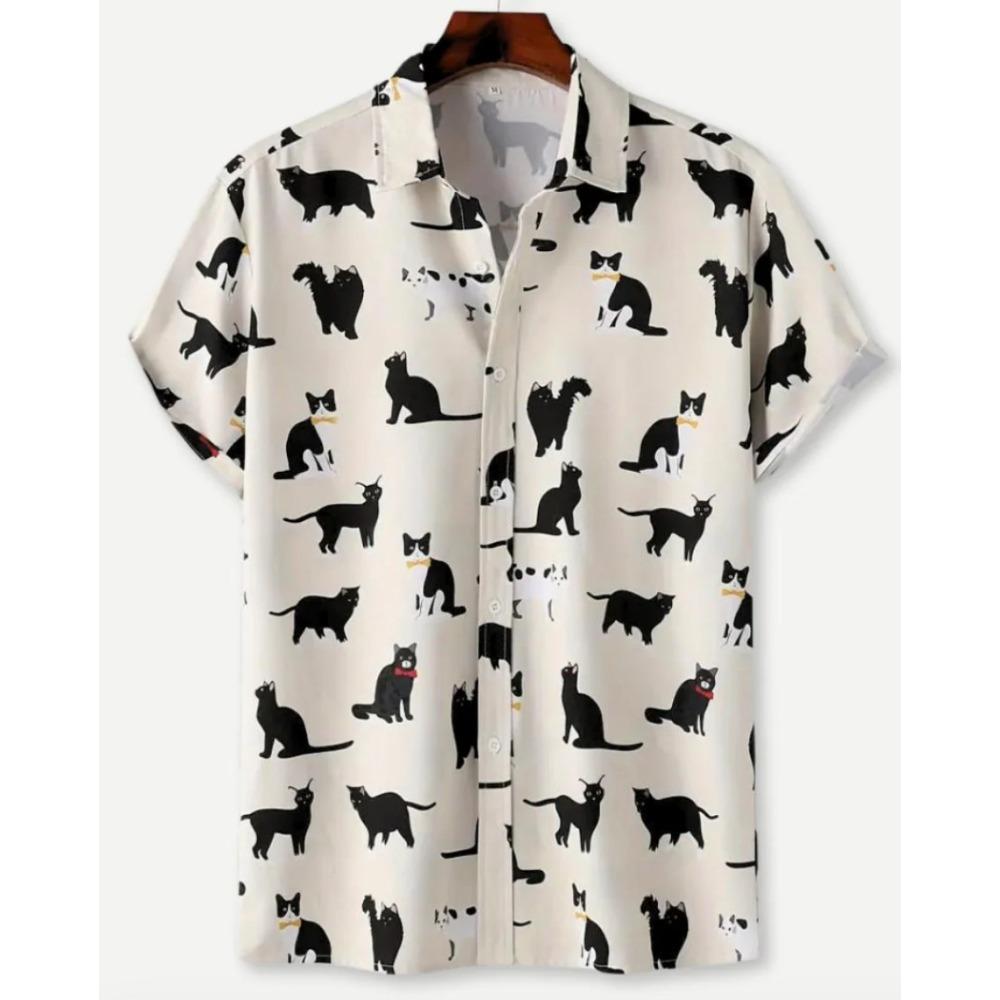 Fashion Short Sleeve Men's Shirts Summer Casual Tops Beach Party Vacation Shirts Outdoor Men's and Women's Shirt