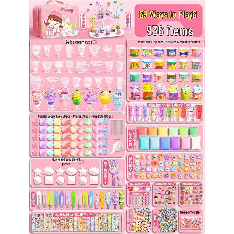 Dollhouse Materials for Role-Play: Real Kitchen Ice Cream Shop & Art Area for Kindergarten