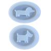 Geometry Cute Sausage Dog Ornament Silicone Epoxy Resin Mold DIY Keychain Pendant Jewelry for Bag Decorations Craft