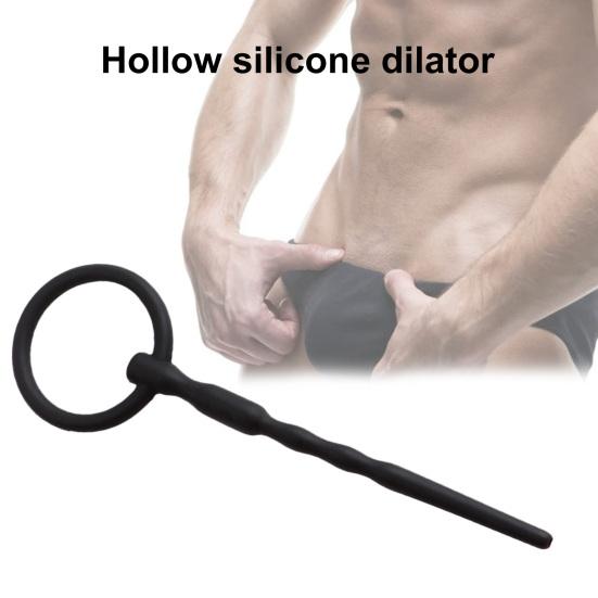 Urethral Tube Rod Hollow Convenient Silicone Urethral Dilator Stimulation Stopper for Adult Men
