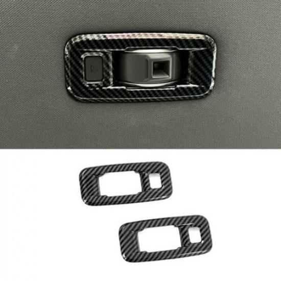 Carbon Fiber Rear Reading Light Lamp Framel Cover Trim For Toyota Sienna 2021-23